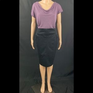 Express Corset Detail Pencil Skirt Black NWT sz 10